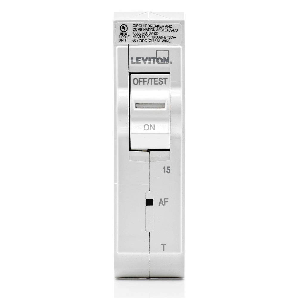 15A 1-Pole Plug-On AFCI Branch Circuit Breaker, Thermal Magnetic, 120 VAC, LB…