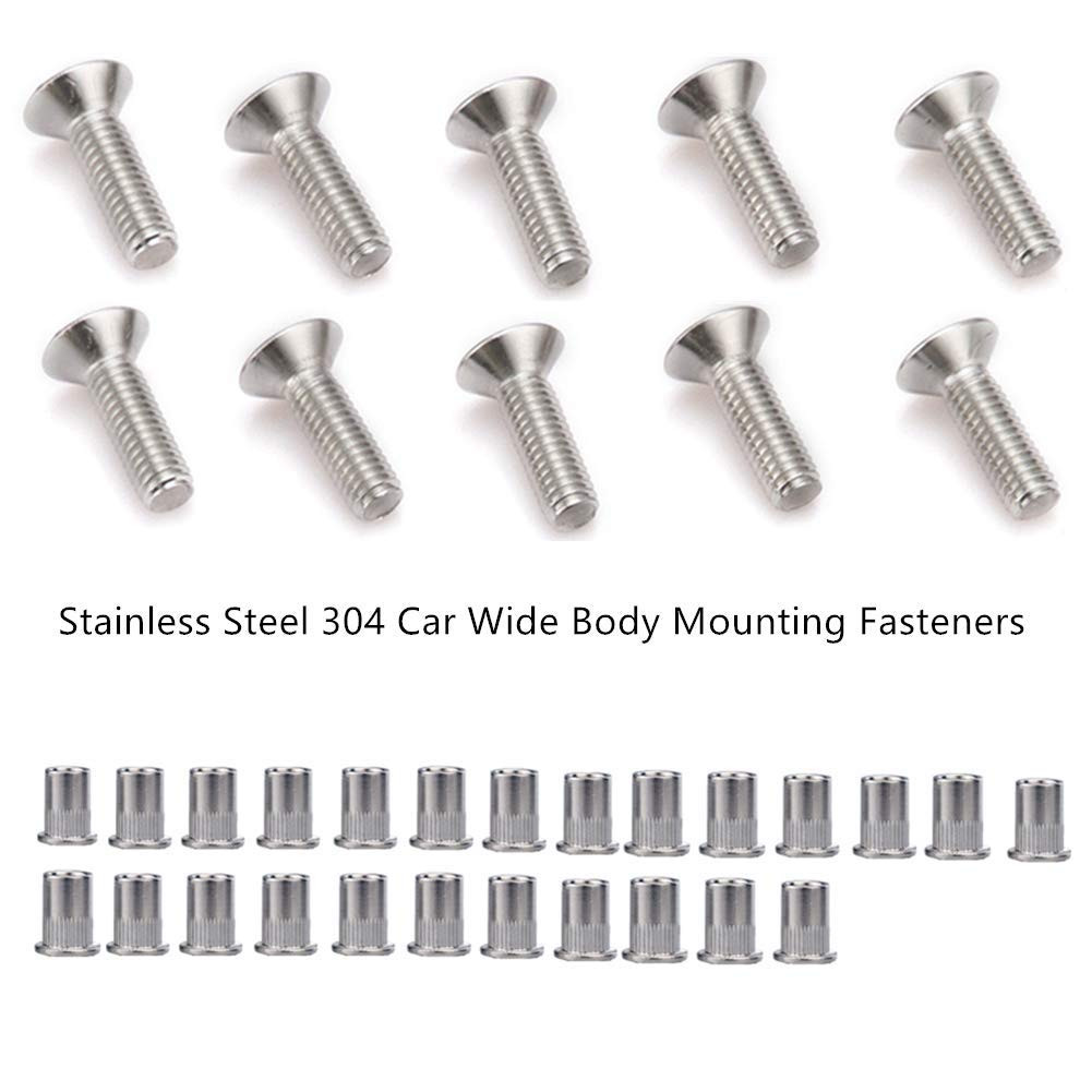 25PCS M5×20mm Stainless Fender Washer Bolt Kit Widebody Engine Fastener