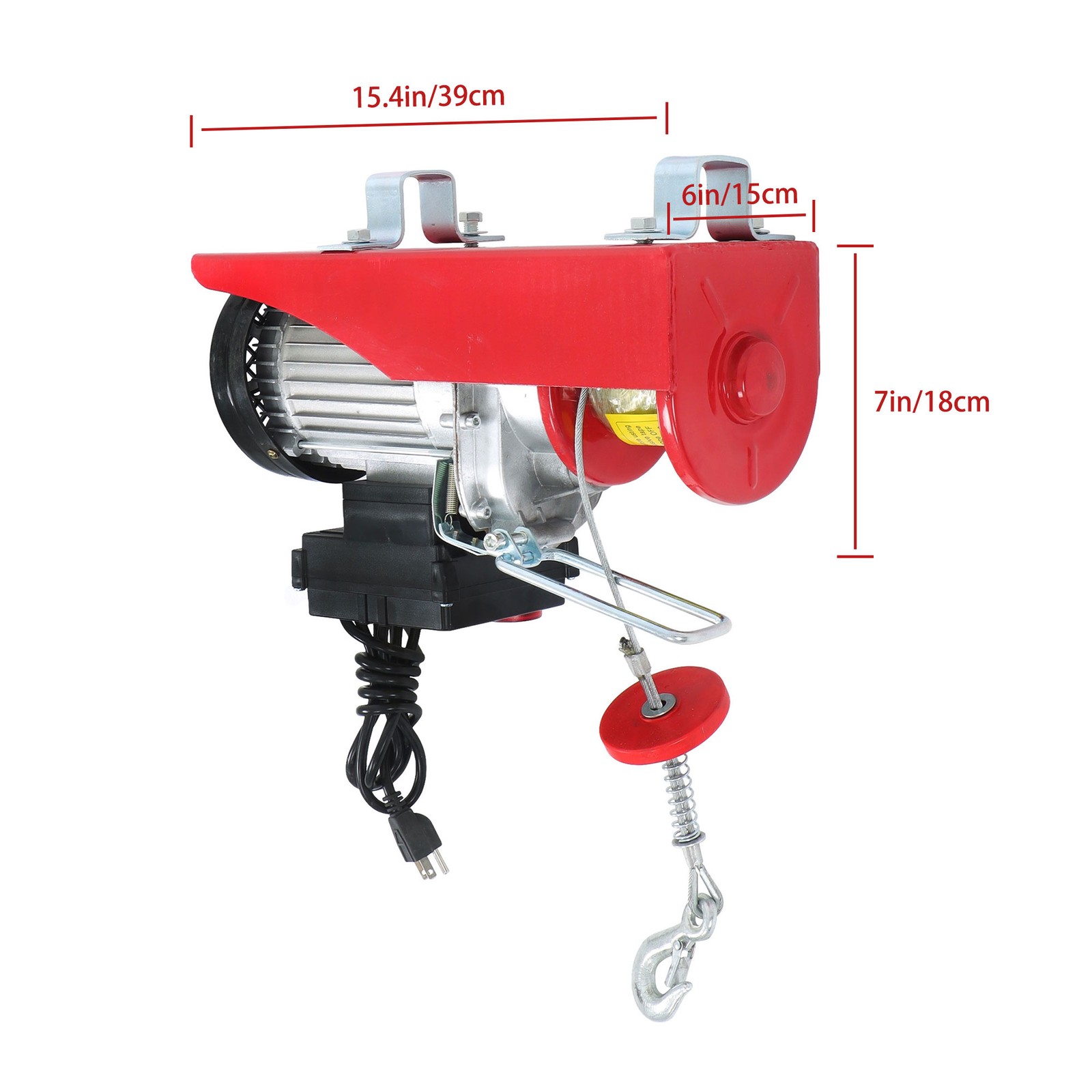 1320lbs Mini Electric Hoist PA600 & Wireless Remote Control 110V Height 20-40ft