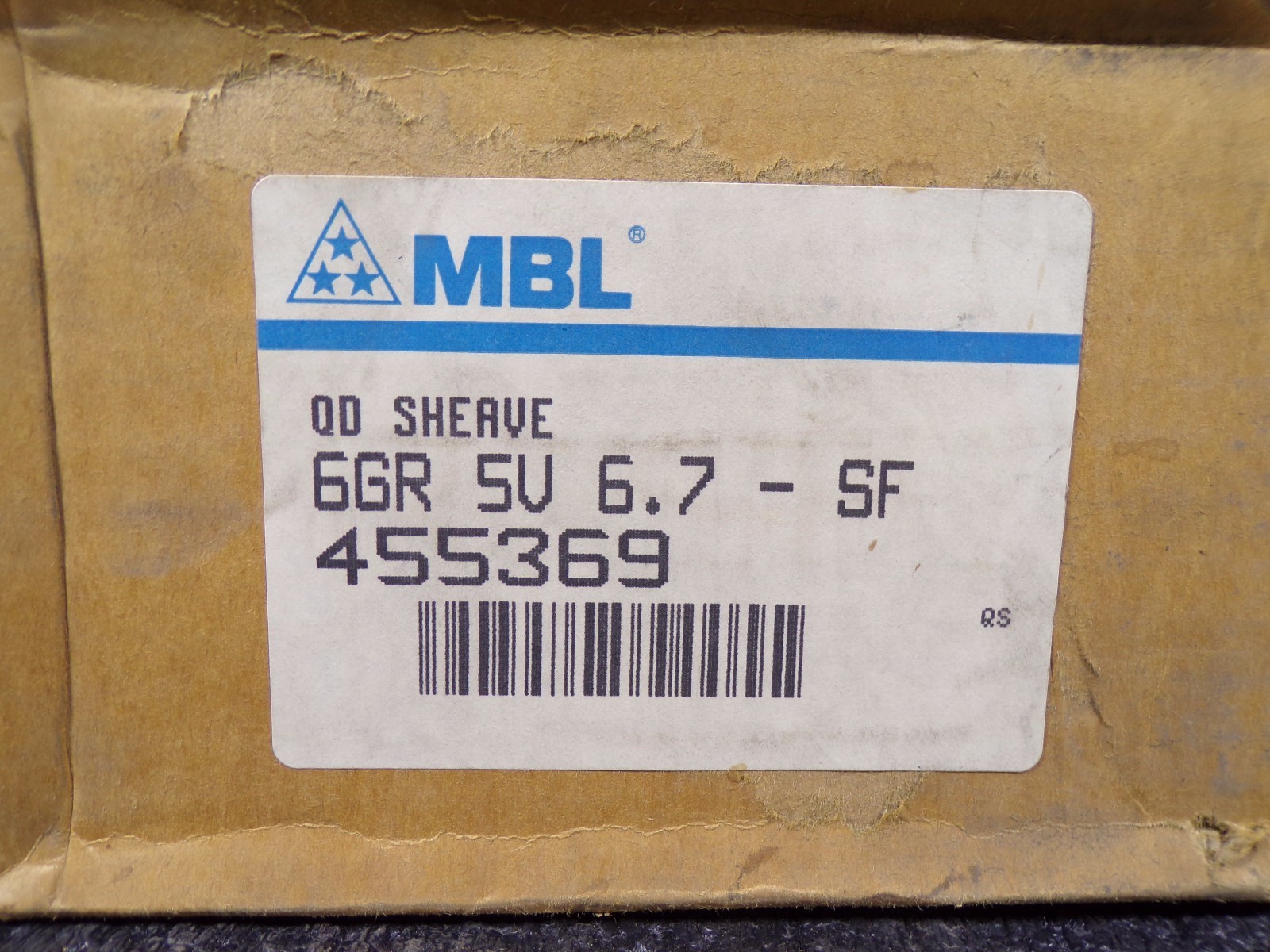 MBL QD SHEAVE 6GR 5V 6.7 SF (K)