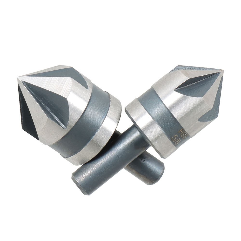 5 Pack High-Speed Steel Countersink Drill Bit Set For Metals Wood And Plastic