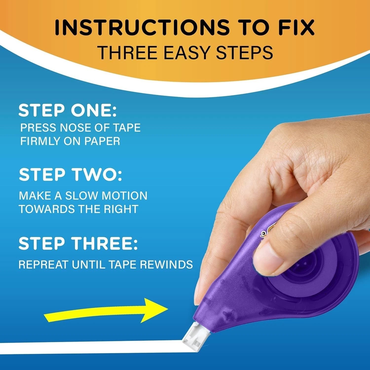 4-Count BIC EZ Correct Tape – Instant Application, Perfect for School Supplies
