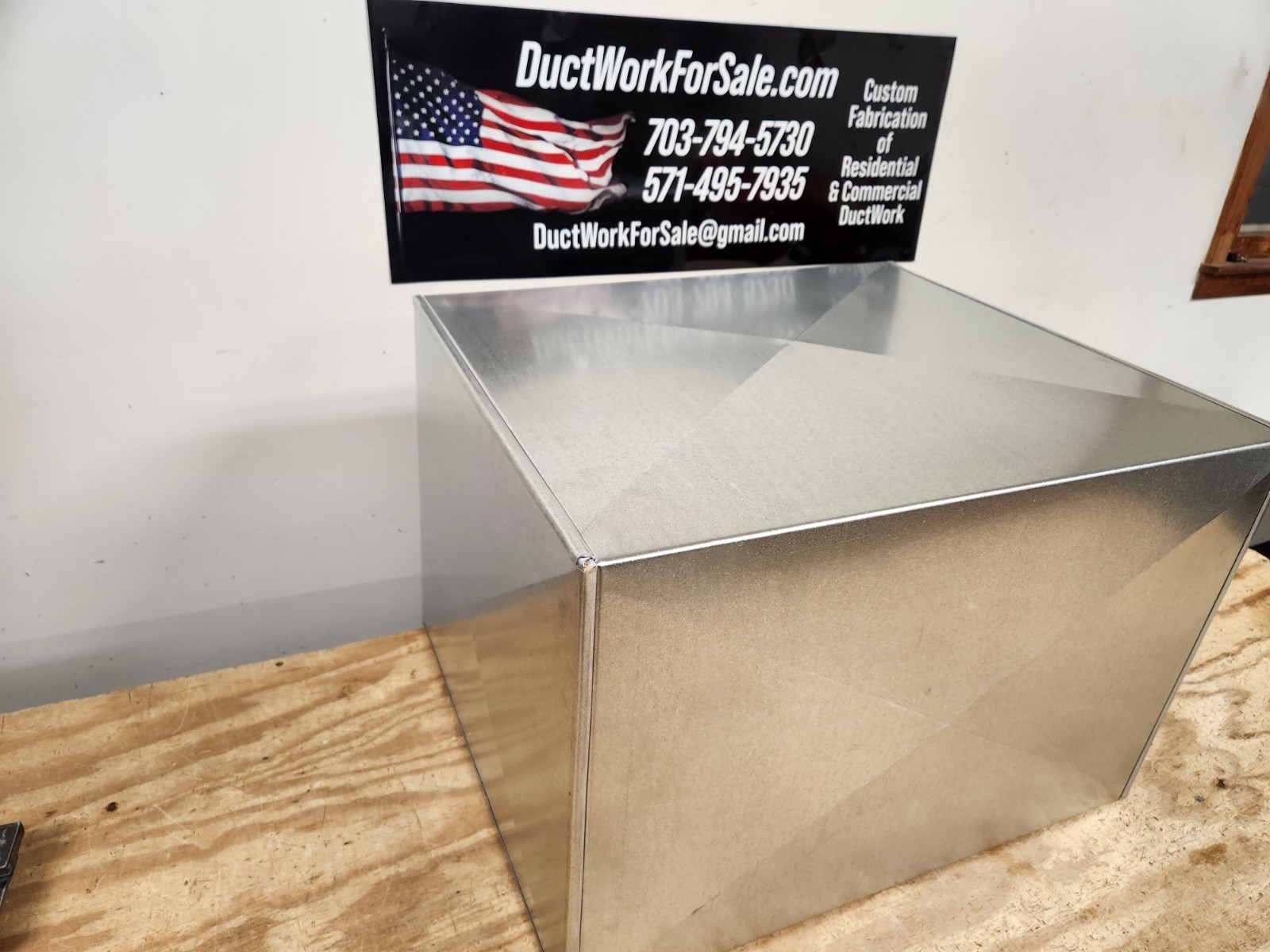 hvac stand return air box duct 17.5″x21″x16″ tall ..22 gauge metal Heavy Duty