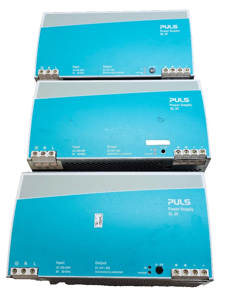 NOS PULS SL20.100 Power Supply, In:AC 200-240V, 5A, Out:DC 24-28, 20A, 480-600W