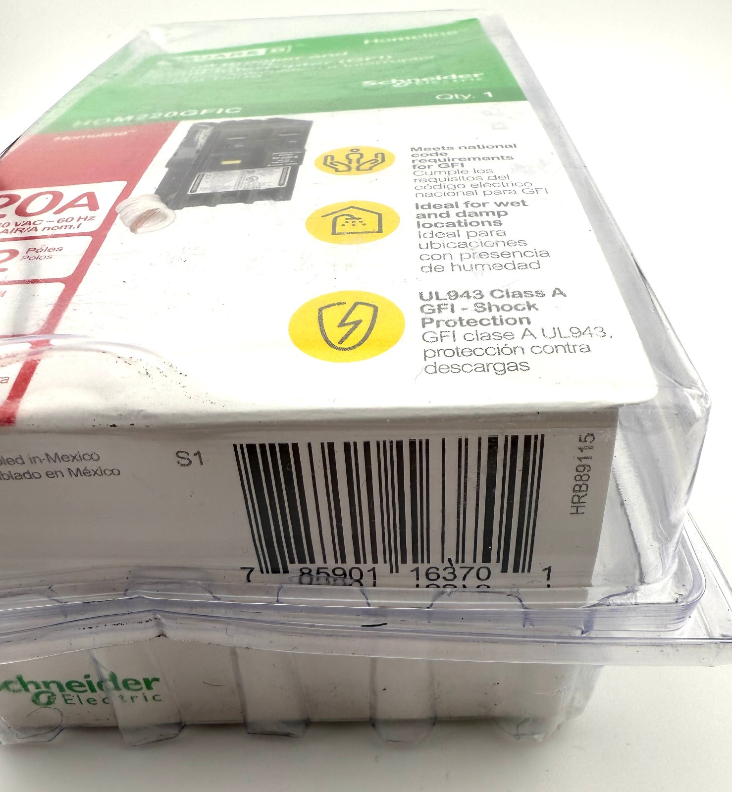 Square D Homeline 20 Amp 2-Pole GFCI Circuit Breaker – HOM220GFIC – FREE SHIP