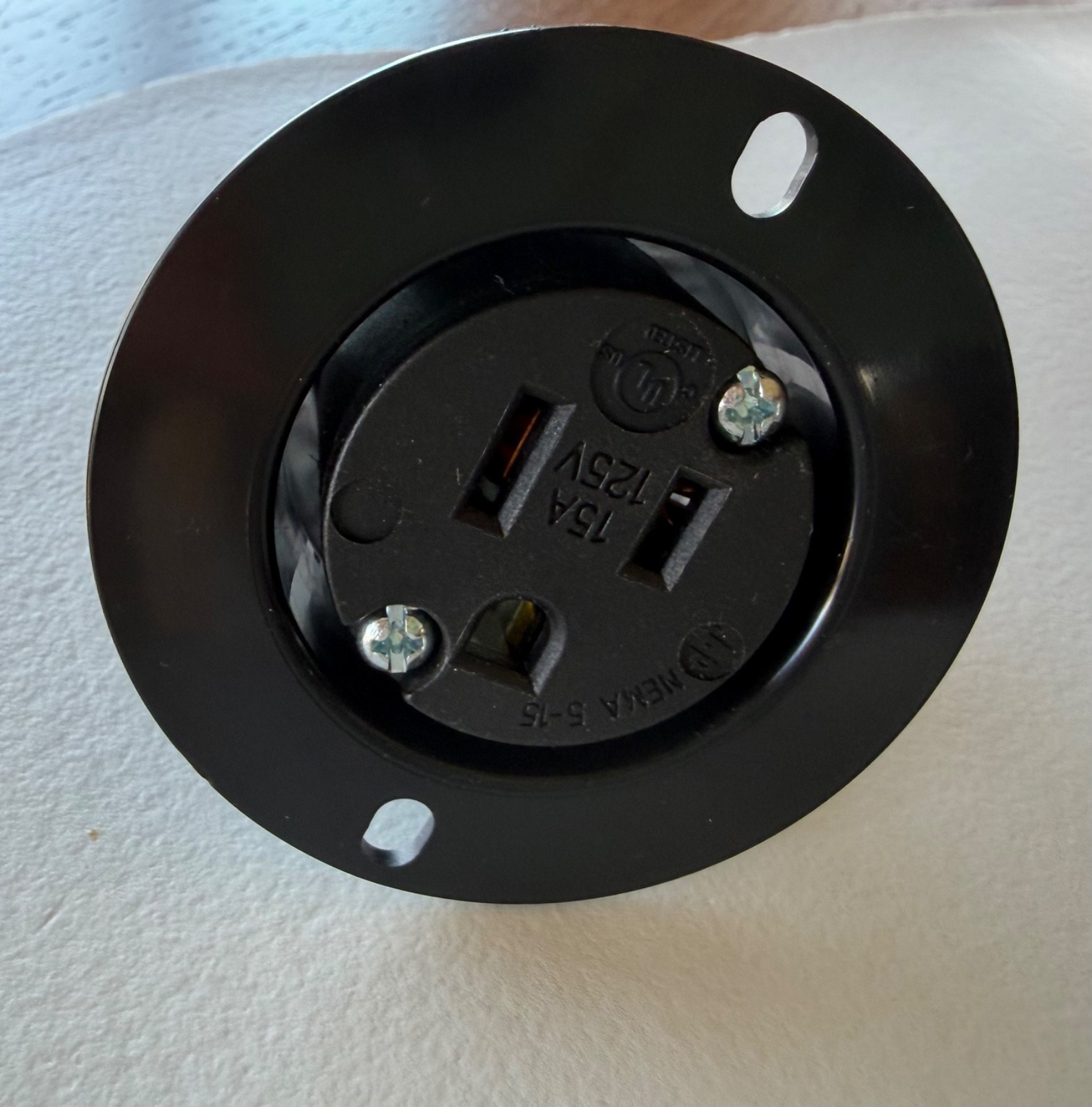 Journeyman-Pro 5279 15 Amp 125 Volt, NEMA 5-15 Flanged Power Outlet Receptacle