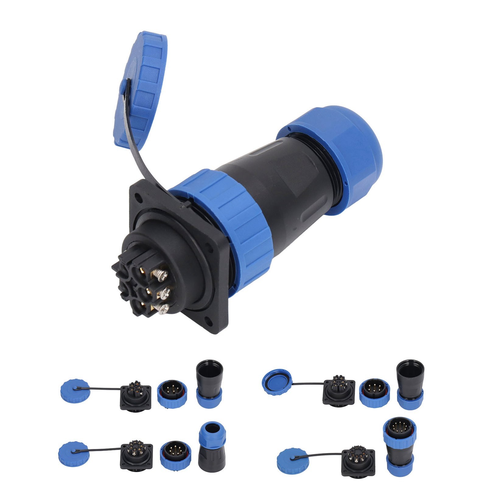 Waterproof Plug Socket Connector 380V 45A IP68 Waterproof Weld Free Aviation