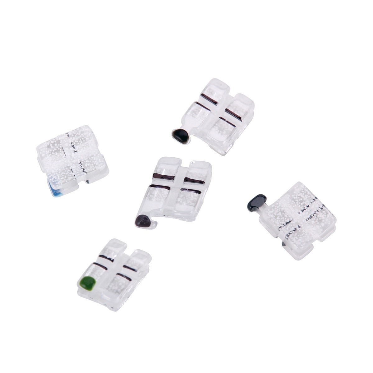 Dental Orthodontic Monocrystalline Sapphire Brackets Mini Roth 022 345 Hooks