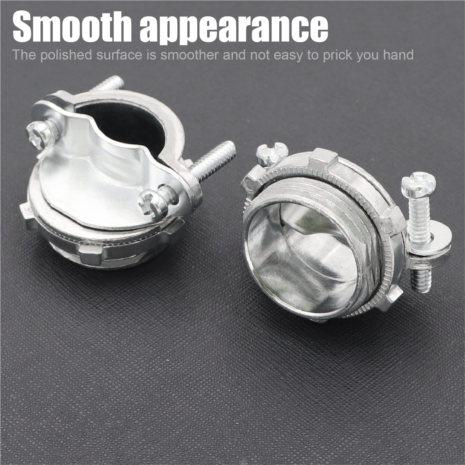 24pcs 1/2Inch Clamp Type Cable Connectors for Metallic Conduit Protect Cables…