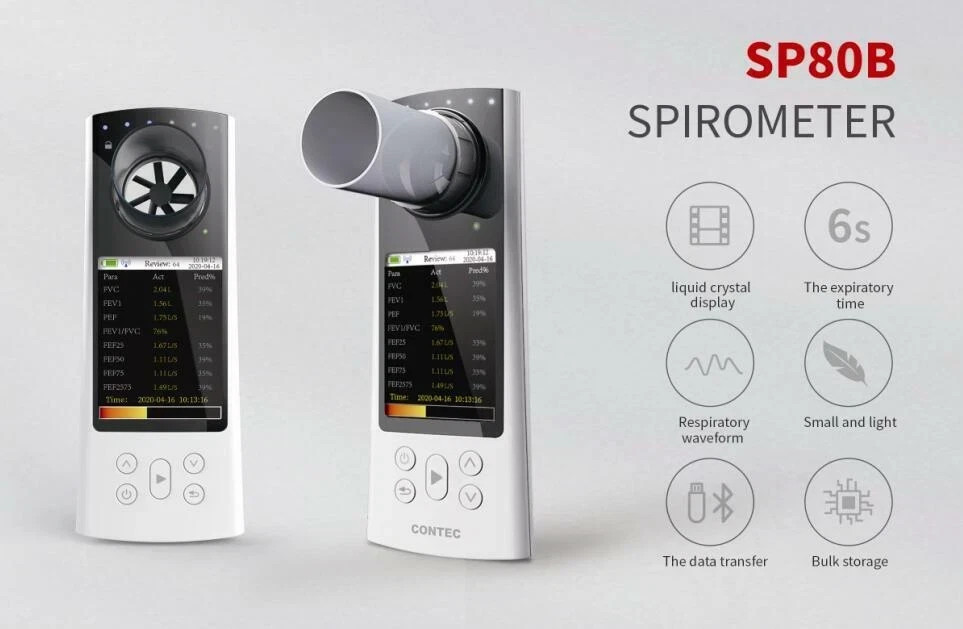 CONTEC SP80B Bluetooth Spirometer Pulmonary Function Handheld Spirometry APP