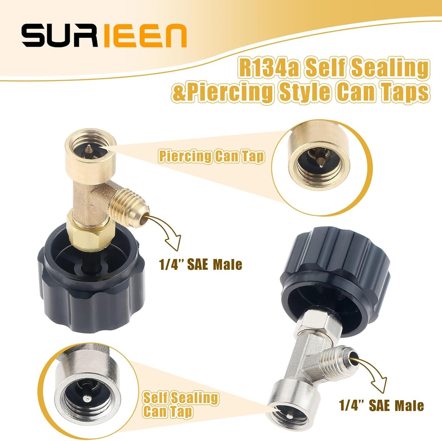R134A Can Tap, R134A Self-Sealing and Puncture Style Refrigerant Can Tap Valves
