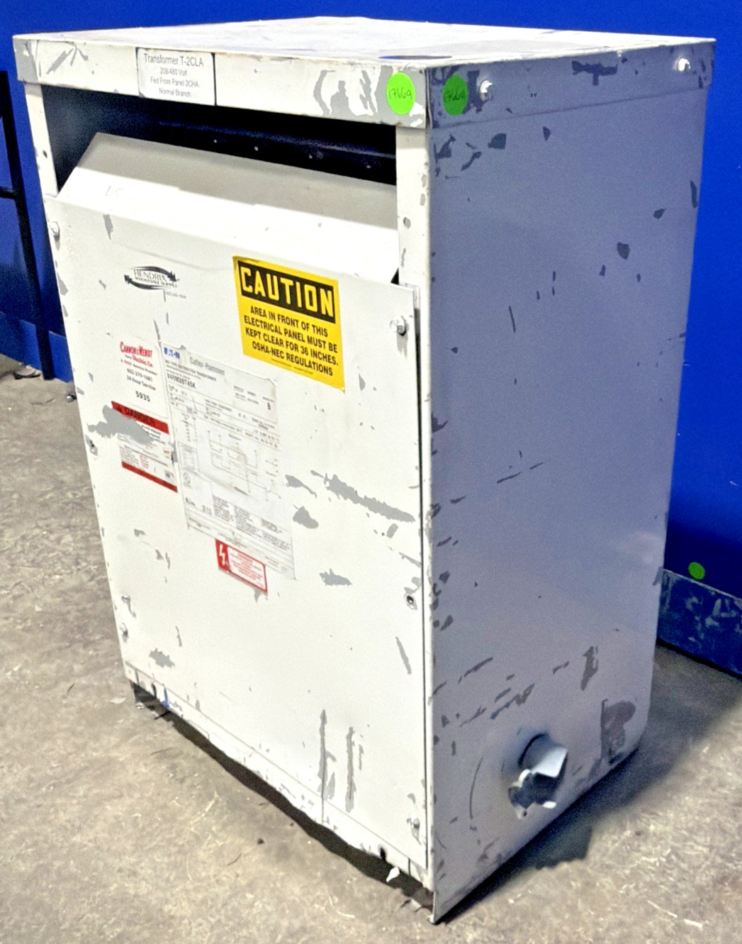 Eaton 45kVA 480V Transformer 3PH 60HZ 208Y/120V V48M28T45K 🟦