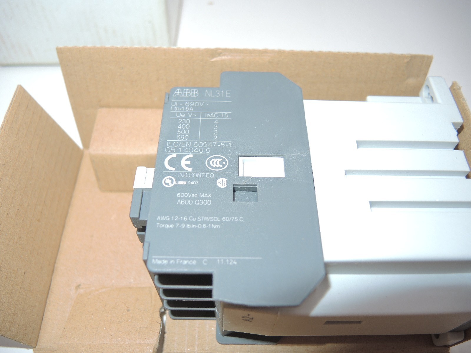One (1) ABB NL31E-81 Contactor Relay 24 V DC 1SBH143001R8131 Bulgaria NEW
