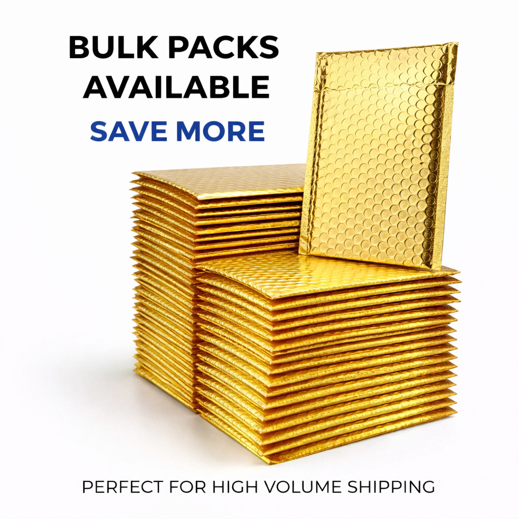 Metallic Poly Bubble Mailers Any Size Shipping Padded Envelopes Self Seal Bags