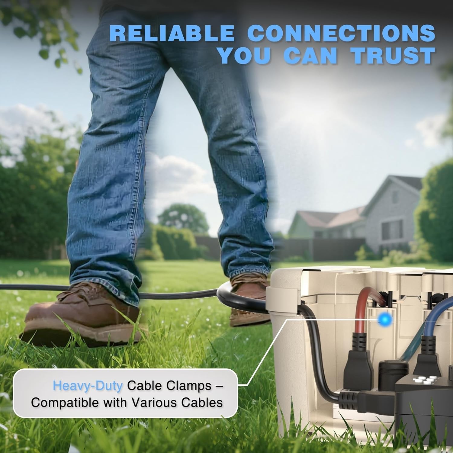 Weatherproof Connection Box for Outdoor Use – Secure Extension Cord Protection