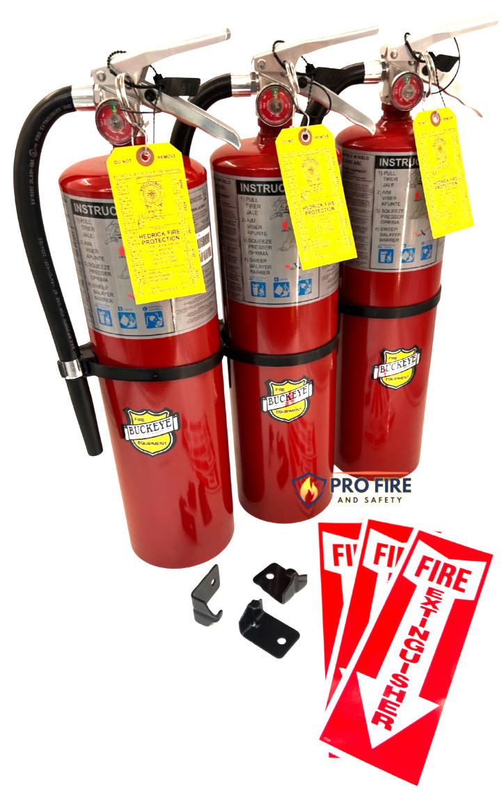 NEW 5LB Buckeye – ABC Dry Chemical Fire Extinguisher with cert tags (3 pack)