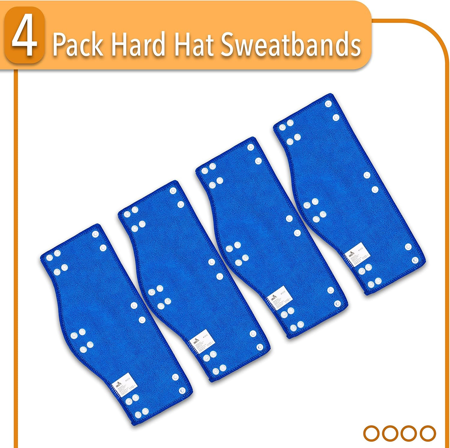 Hard Hat Sweatbands – 4 Pack, Washable & Reusable Hard Hat Liners