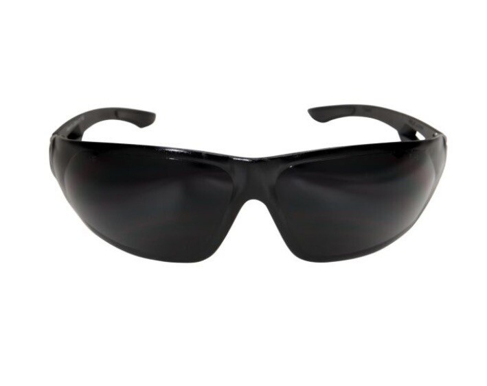 Edge Eyewear AB116 Safety Glasses, Black Frame with Smoke Polycarbonate Lens New