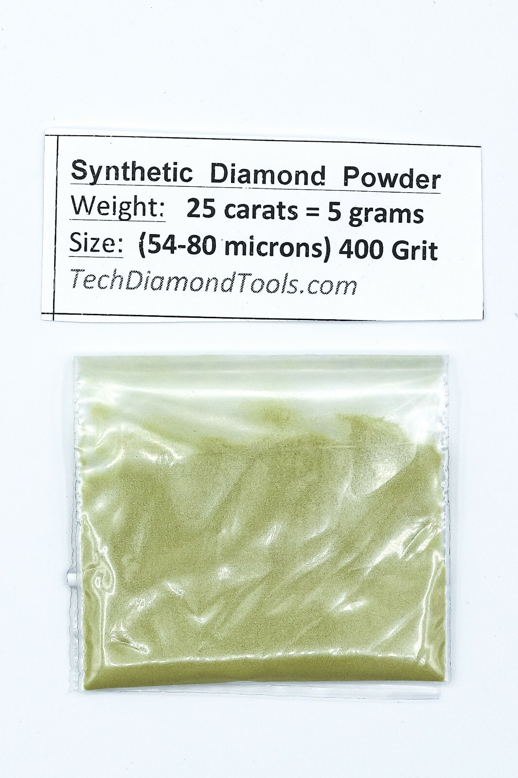 TechDiamondTools Diamond Powder 400 Grit 54-80 Microns, 25 cts = 5 Grams