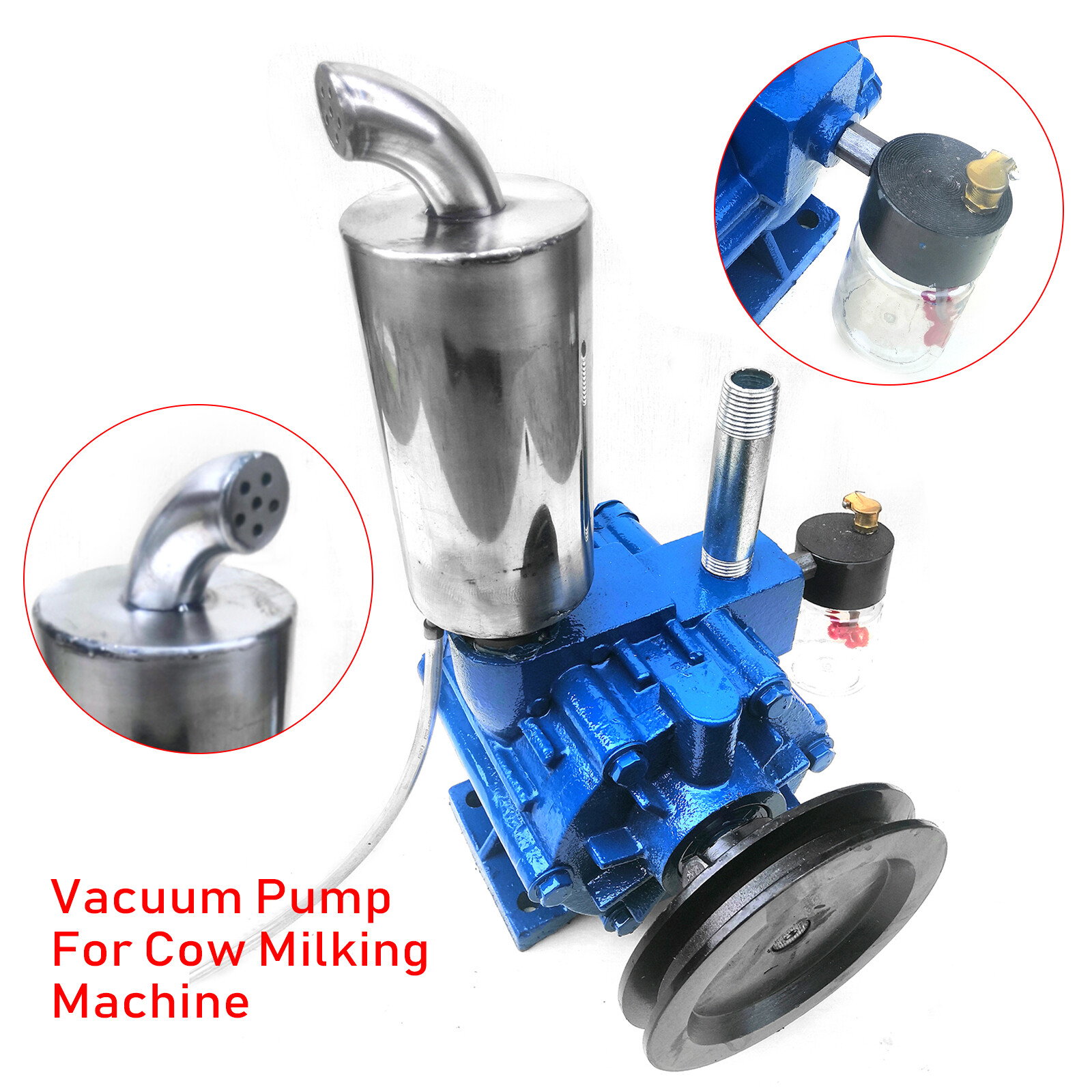 Vacuum Pump Electric Milking Machine 220L 250L/min Sheep Milker Tank Barrel USA