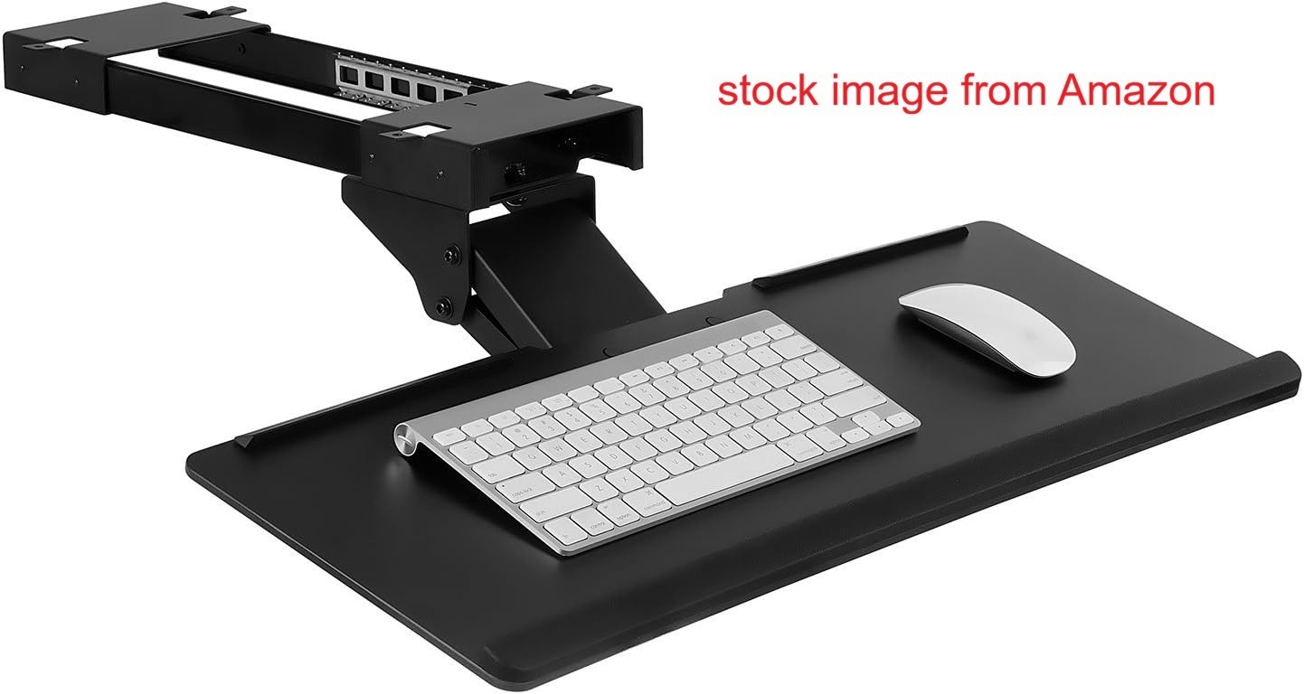 Mount-It MI-7135 Adjustable Under Desk Keyboard Tray New Open Box Complete Black
