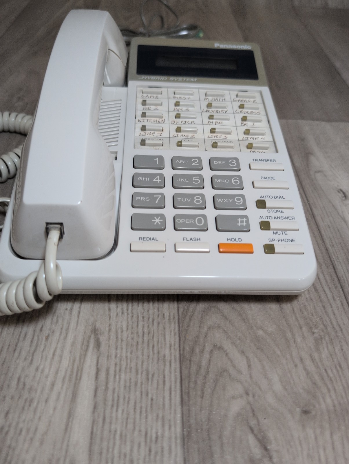 Panasonic KX-T7030 White Digital Corded Phone With 2-Line Backlit LCD Display