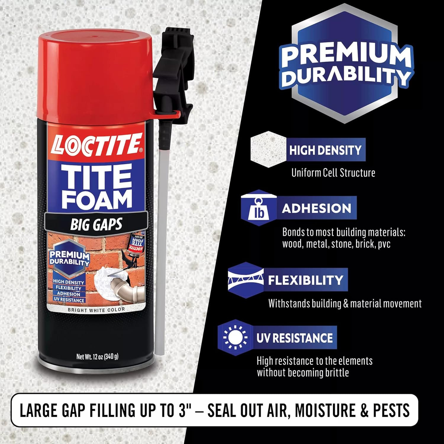 Loctite Tite Foam Big Gaps Spray Foam Sealant, Polyurethane Expanding Insulation