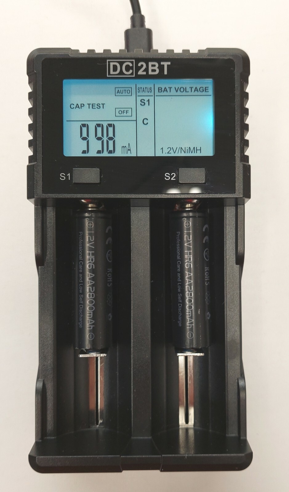 DC2BT Battery Charger Analyzer NiMH/NiCd Li-ion LiFePO4 AA AAA 18650 26650 21700