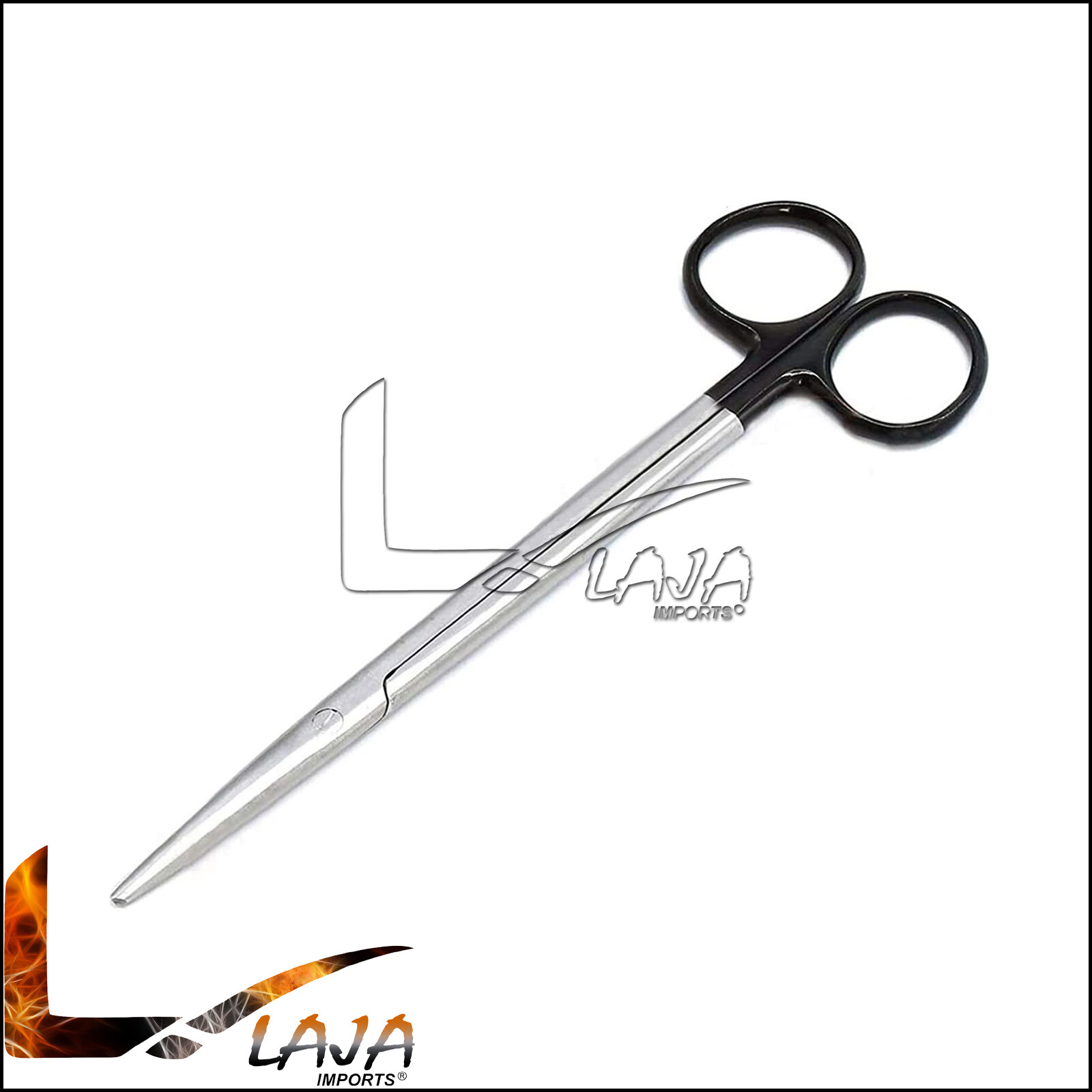 Metzenbaum Dissecting Scissors 7″ Straight Surgical Instruments (Black Handle)