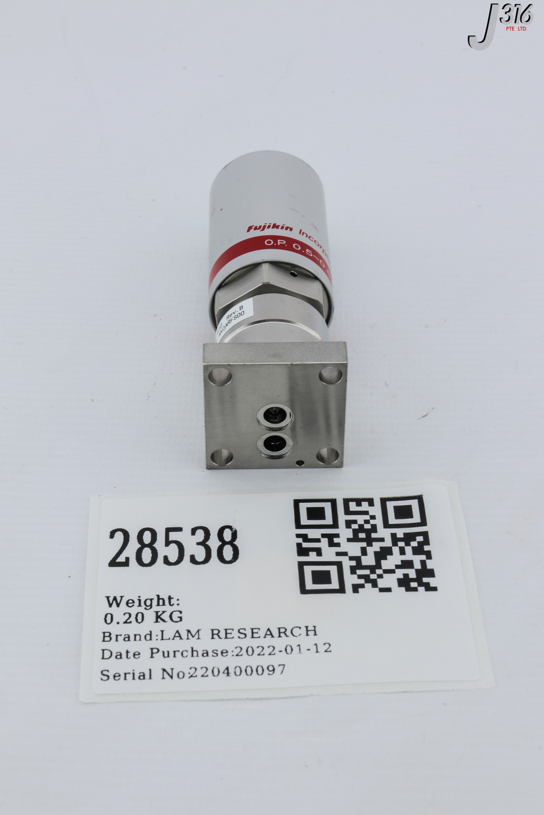 28538 LAM RESEARCH FUJIKIN DIA VLV, N.C., O.P. 0.5-0.6 MPA 766-197842-310