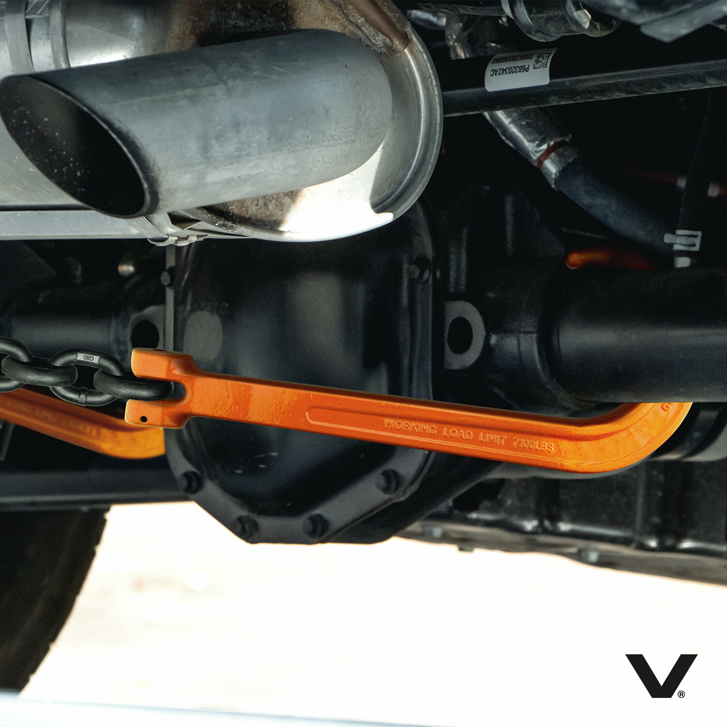 VULCAN G80 Long J Hook Tow Chain – 3/8″ x 8′ – PROSeries – 7100 lbs SWL