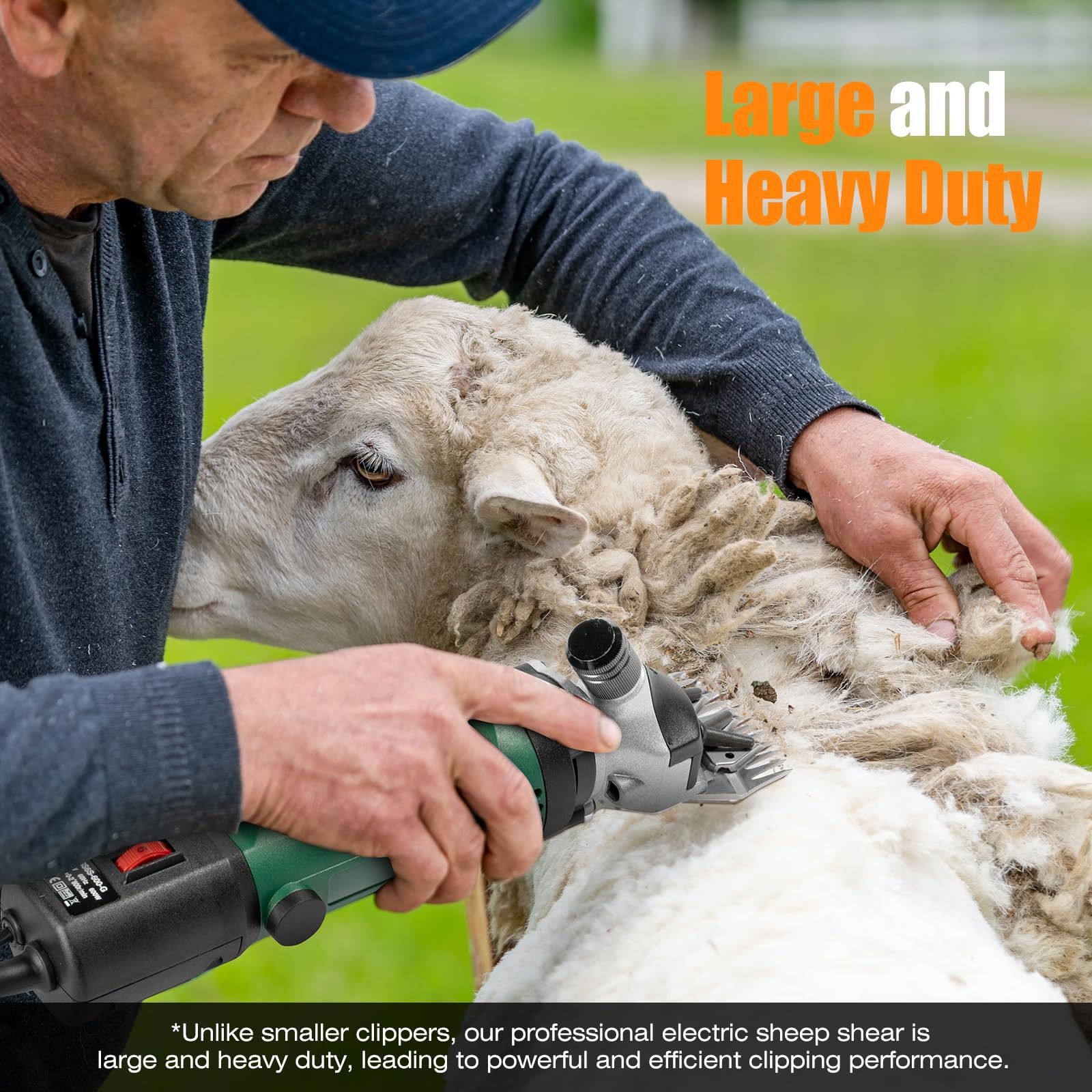TAKEKIT Sheep Shears, 600W Professional Heavy Duty Sheep Clippers, 6 Speeds E…