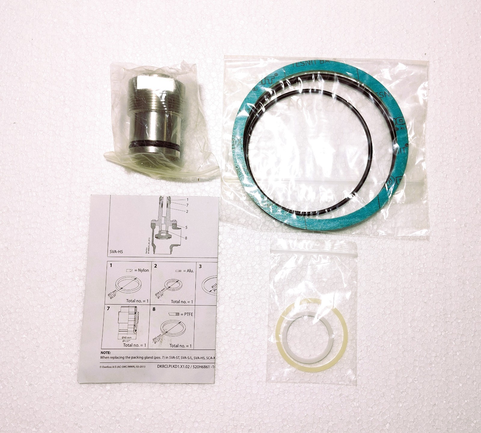 DANFOSS 148B6067 REPAIR KIT PACKING GLAND AND SEALING SAV125/SCA125