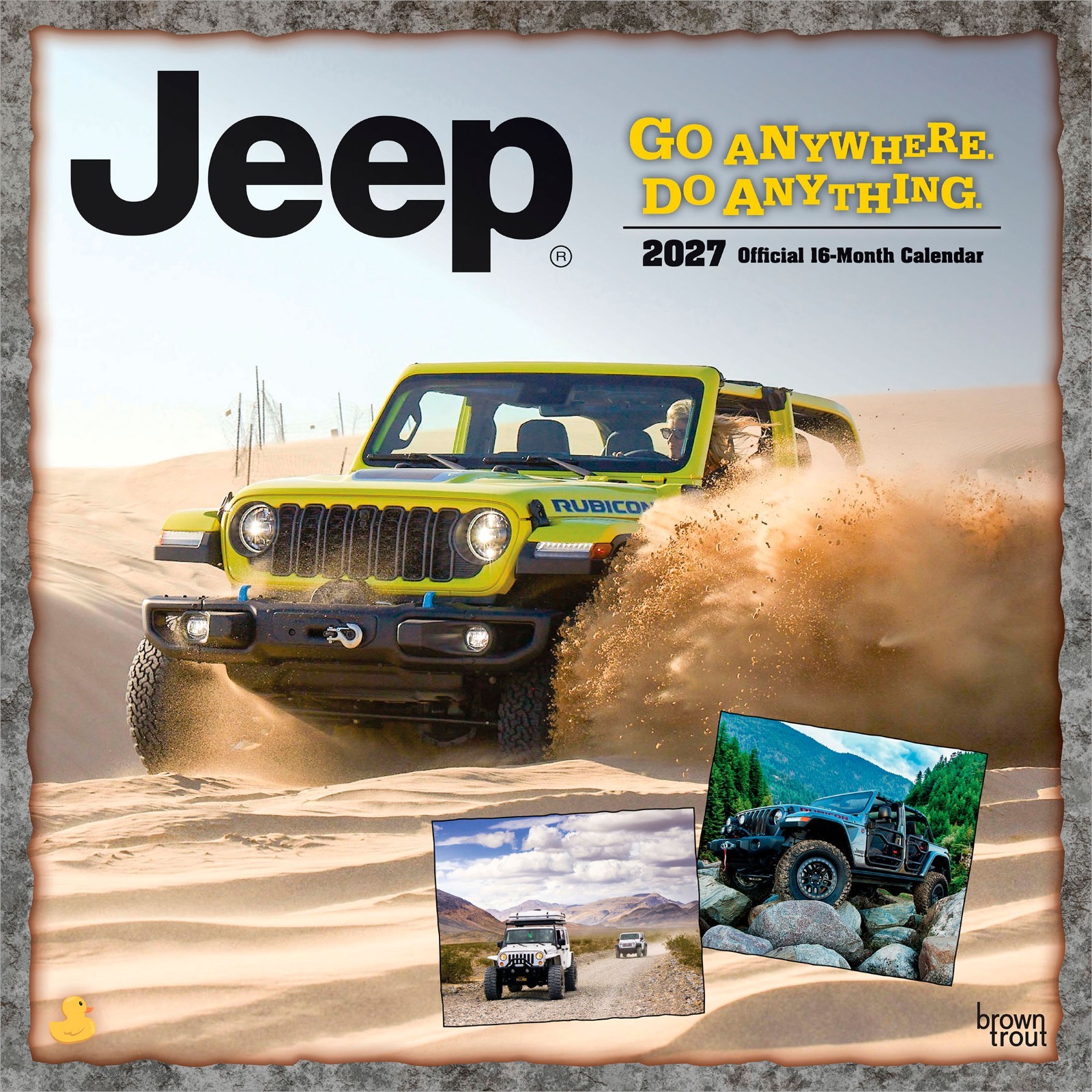 Jeep OFFICIAL | 2027 12×24″ (Hanging) Wall Calendar | Plastic-Free