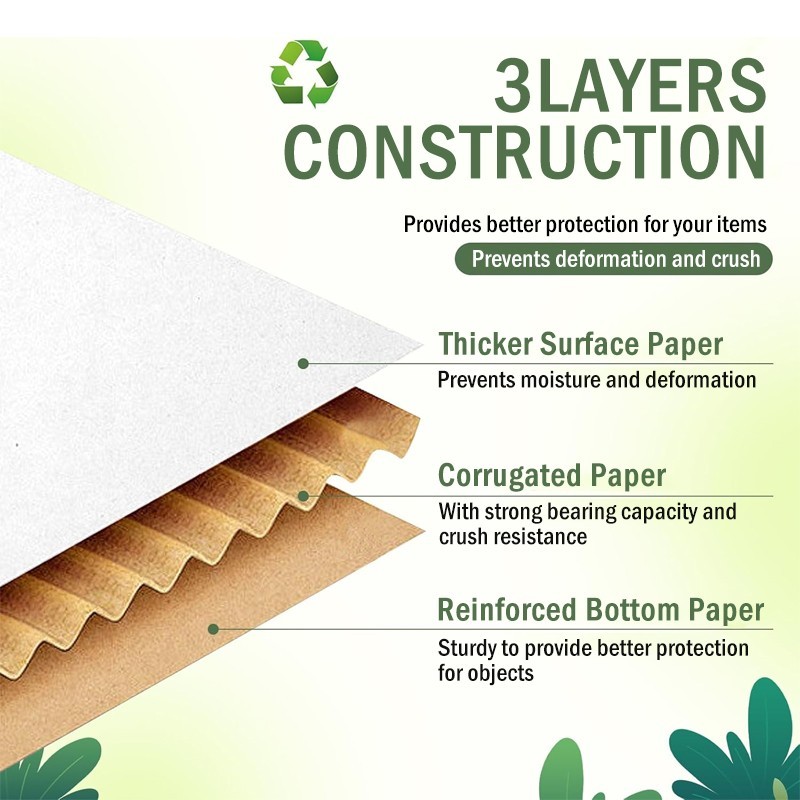 White Corrugated Mailer Boxes 7.8×5.5×1.5 Inch E-Flute Shipping Packaging Gift B