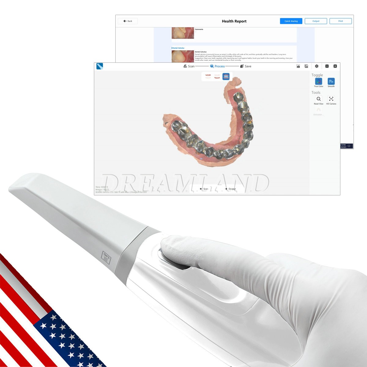 NSK Style Dental Fiber Optic LED E-generator High Speed Handpiece Turbine 4 HOLE