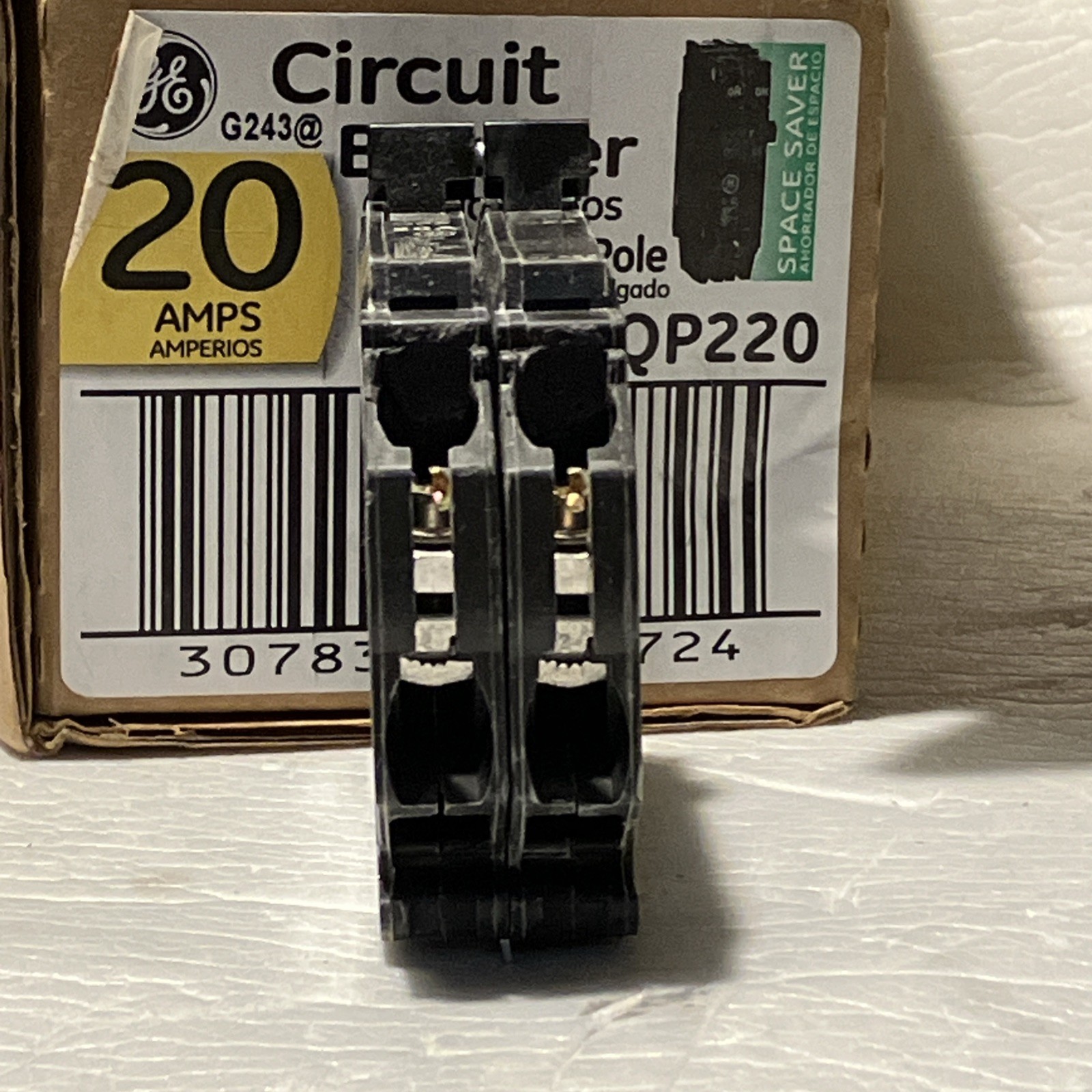 (1ct) GE General Electric Circuit Breaker THQP220 2 Pole 20 Amp 120/240 Volt NEW