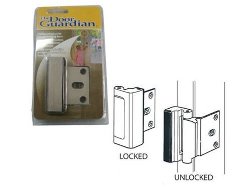 Satin Chrome Childproof Deadbolt for Inward Swinging Doors