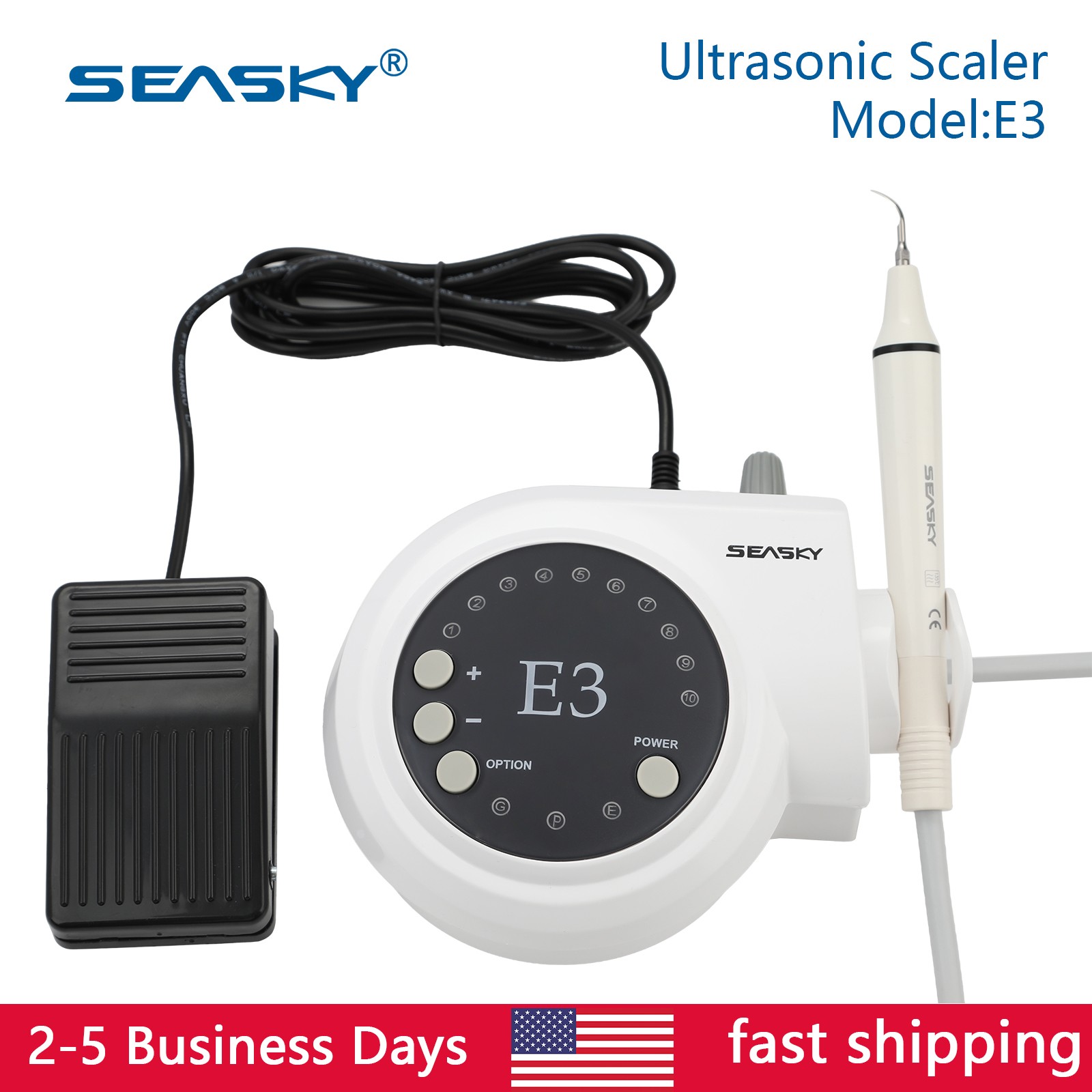 Dental Ultrasonic Piezo Scaler with detachable Handpiece fit EMS Cavitron tips