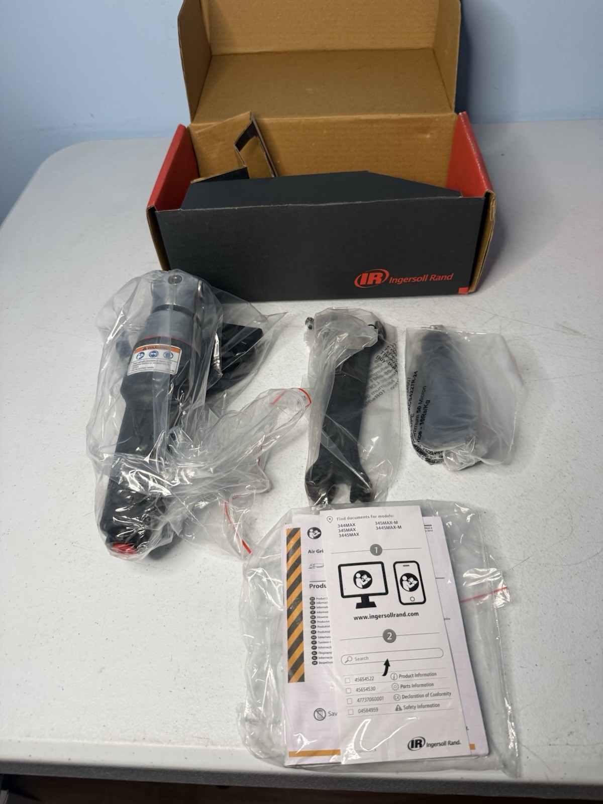 Ingersoll Rand 3445MAX Air Angle Grinder – 4.5″ Wheel | 12K RPM | 0.88 HP | 1984