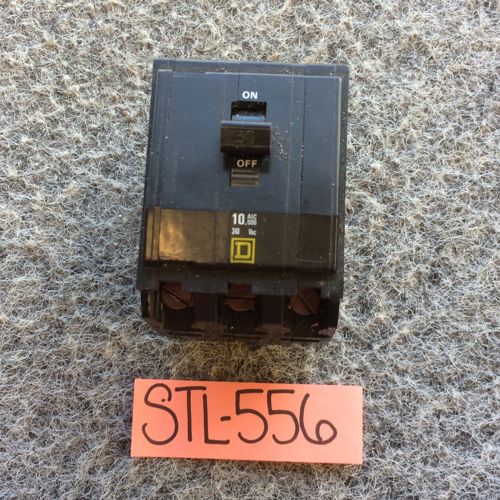 Square D QOB330 3 Pole 30 Amp 240V Bolt On QOB Circuit Breaker NOS