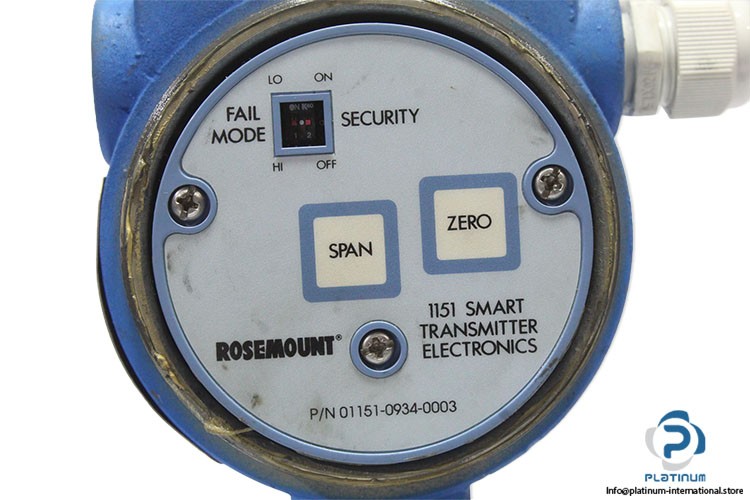 ROSEMOUNT 1151LT5 PRESSURE TRANSMITTER_0 … 5300 mmH20_3 in./DN 80_316 SST