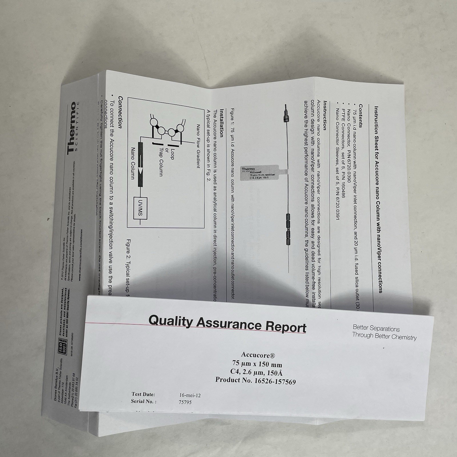 Thermo Scientific Accucore 75 um X 15 cm NanoViper 16526-157569