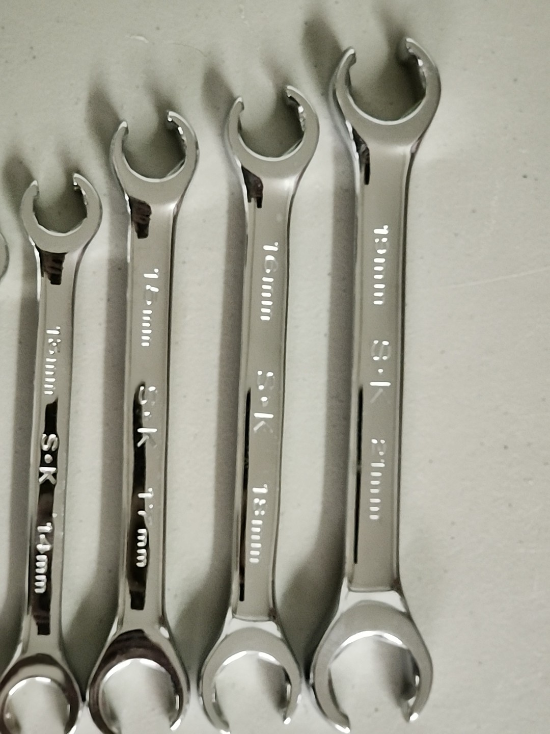 SK Tools USA 6 Piece Flare Nut Wrench Set 6 Point Metri 9MM to 21MM