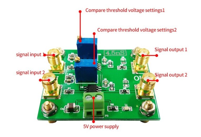 TLV3501 Voltage Comparator Sinusoidal to Square Wave TTL Level Signal Output