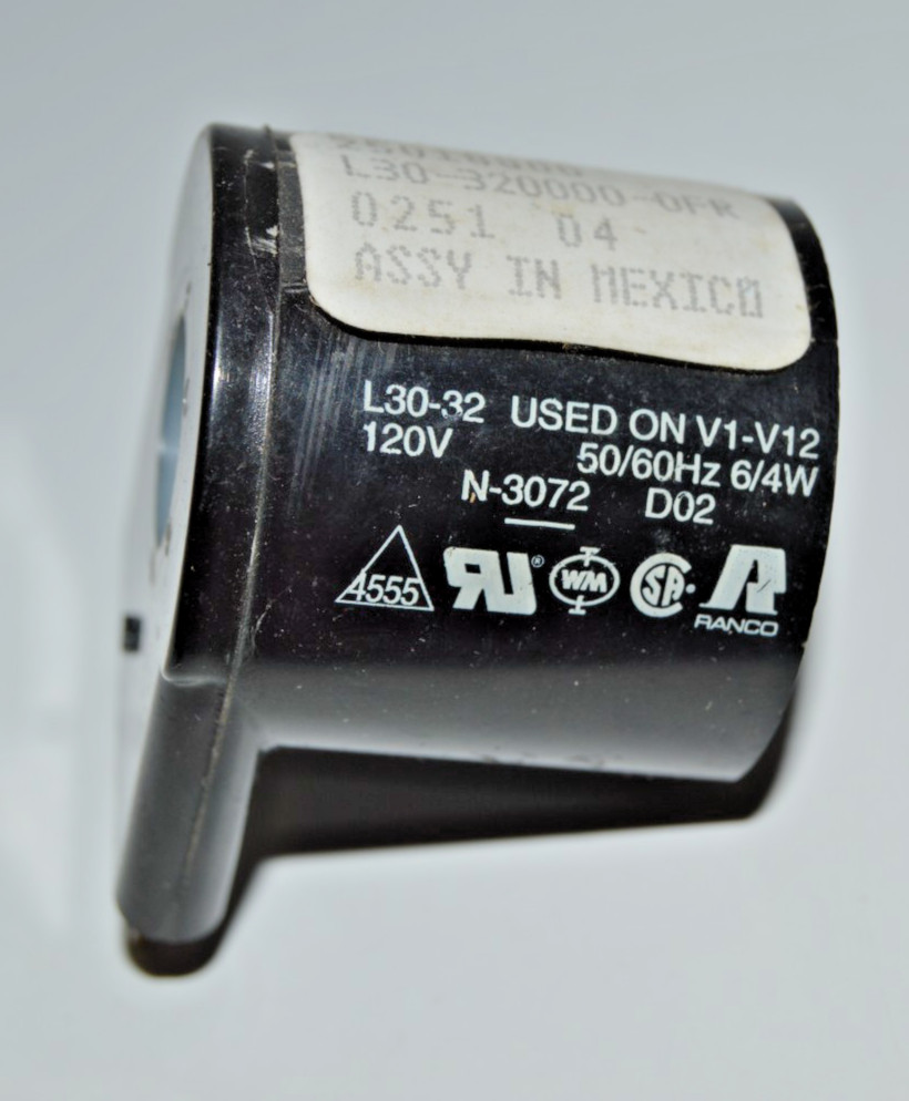 RANCO L130-32 REVERSING SOLENOID COIL 120V 50/60HZ V1-V12 6/4 Watt 25018800, NEW