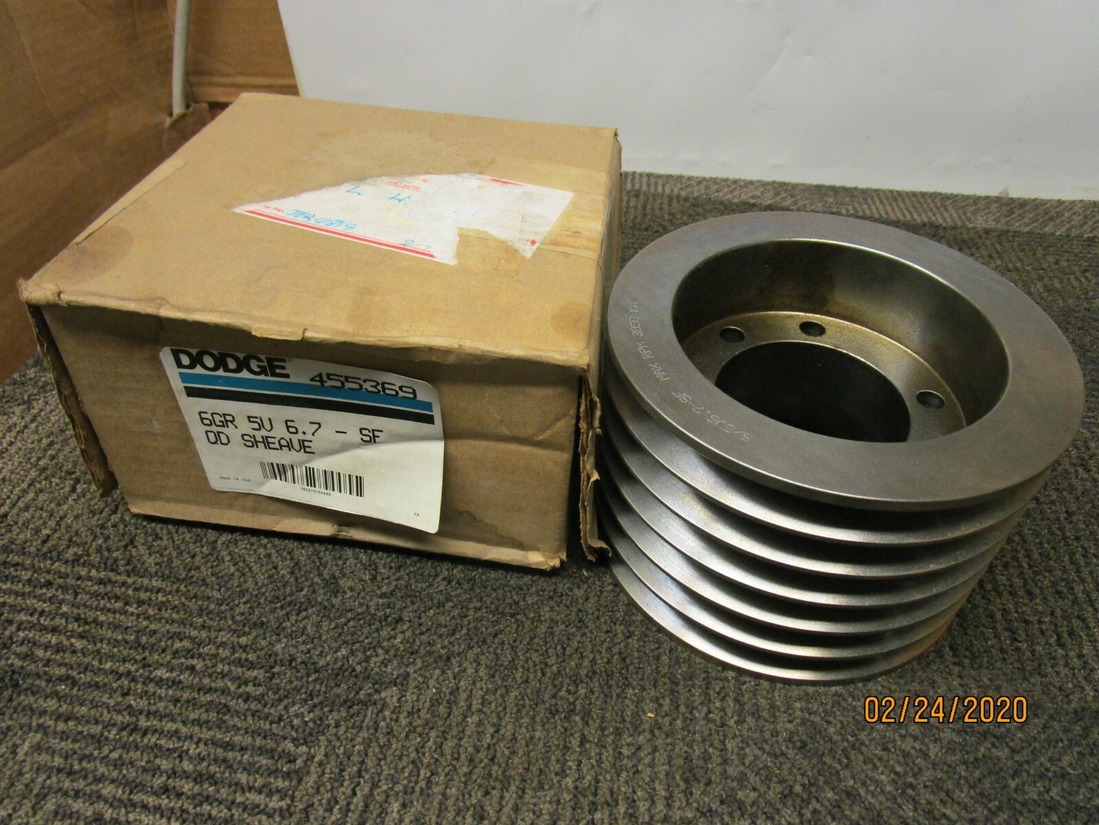 DODGE 455369 6/5V6.7-SF 6GR 5V 6.7-SF 6.70″ 6 GROOVE QD SHEAVE 3850 RPM MAX
