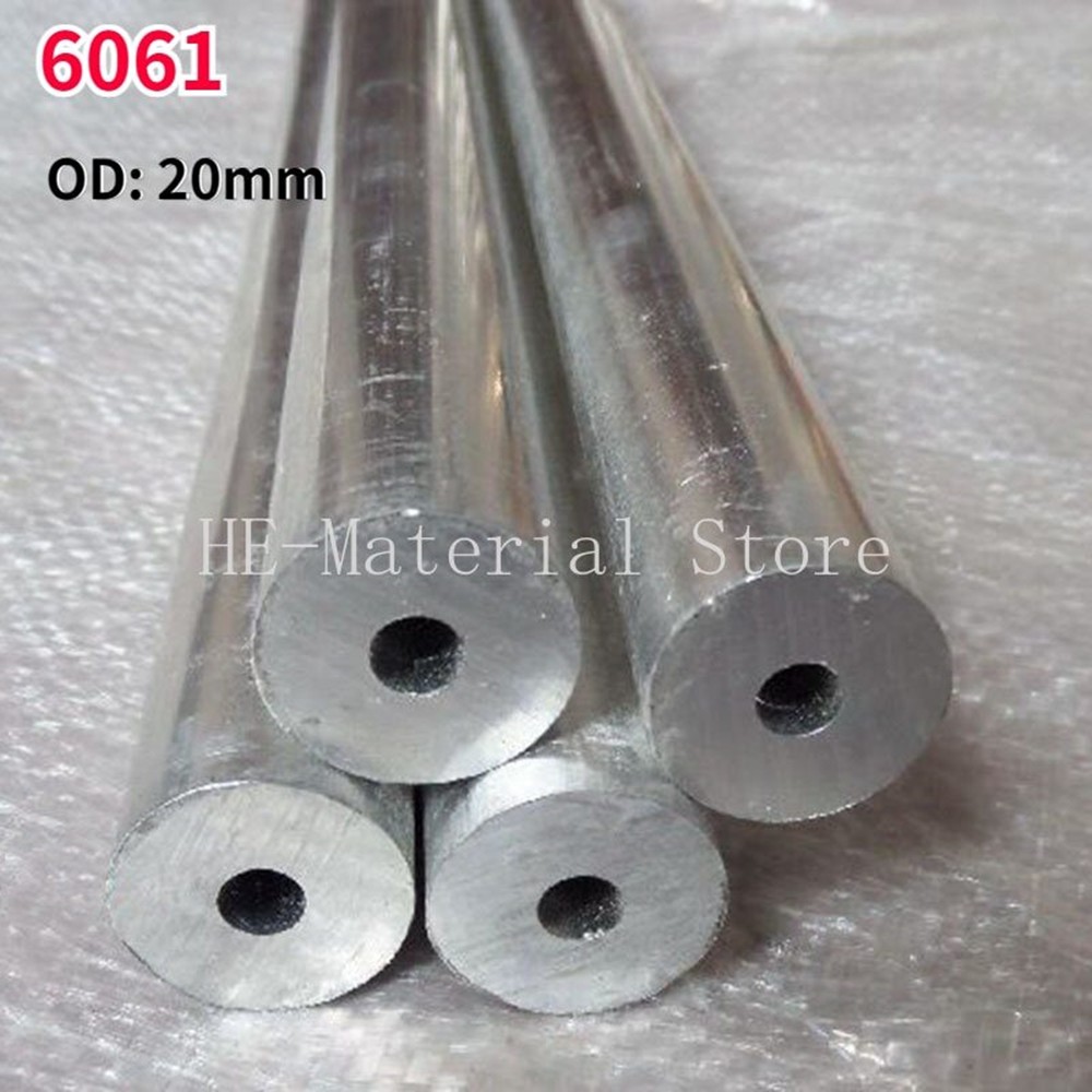 1Pcs OD 20mm Length 100mm 6061 Aluminium Alloy Tube Hollow Round Aluminum Pipe