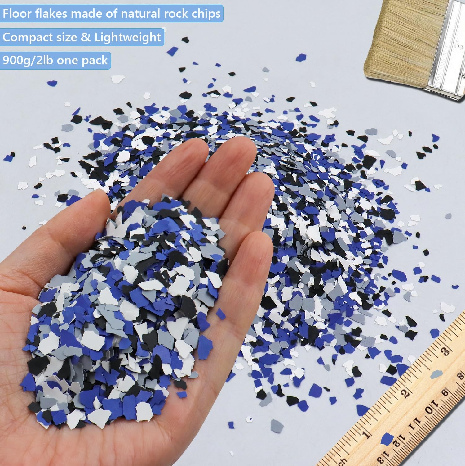 900G/2Lb Decorative 1 Ounce (Pack of 1), Black, Gray Blue, Royal White