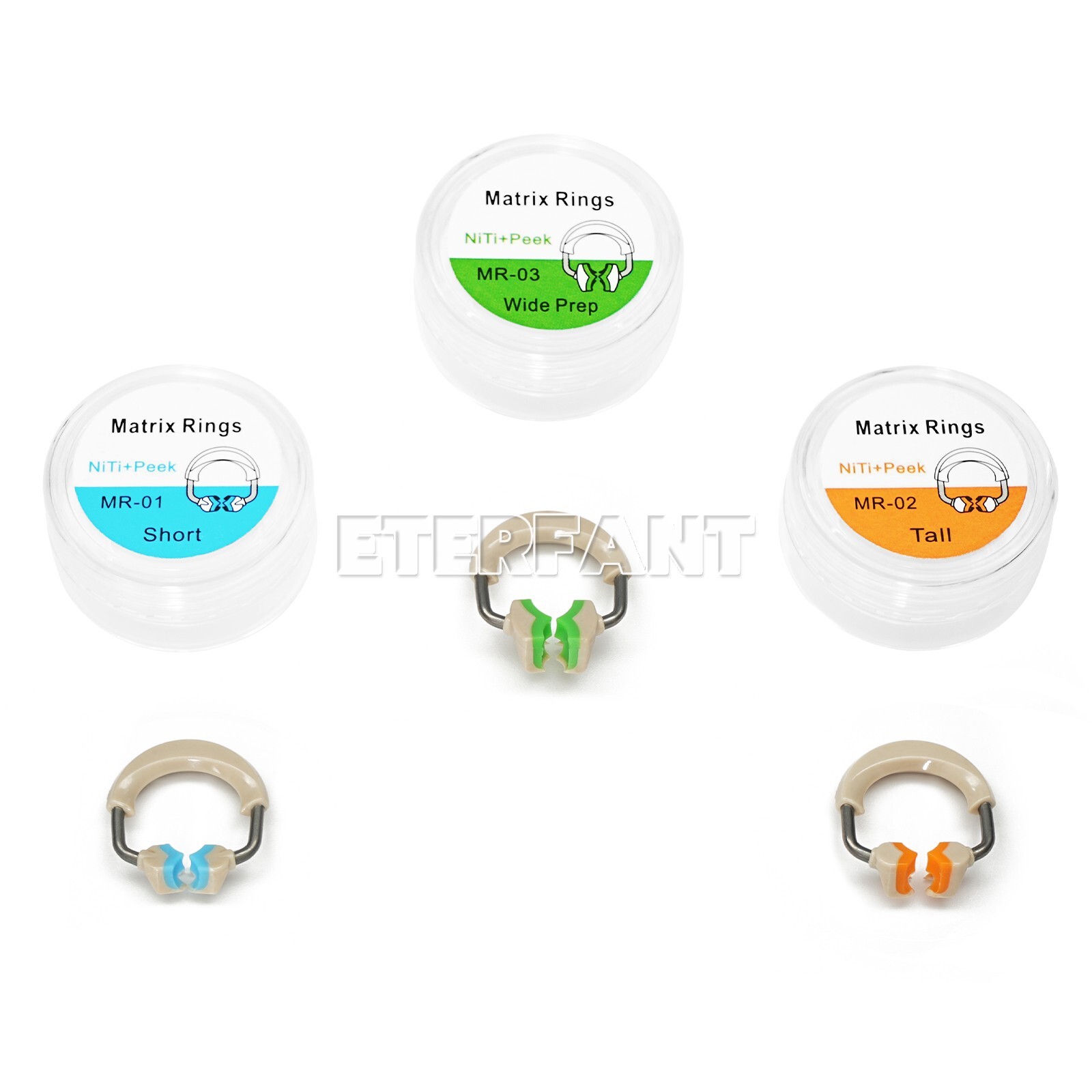 3D Separator Dental Matrix Bands Rings Clamp Clip Titanium Matrices Fit Garrison